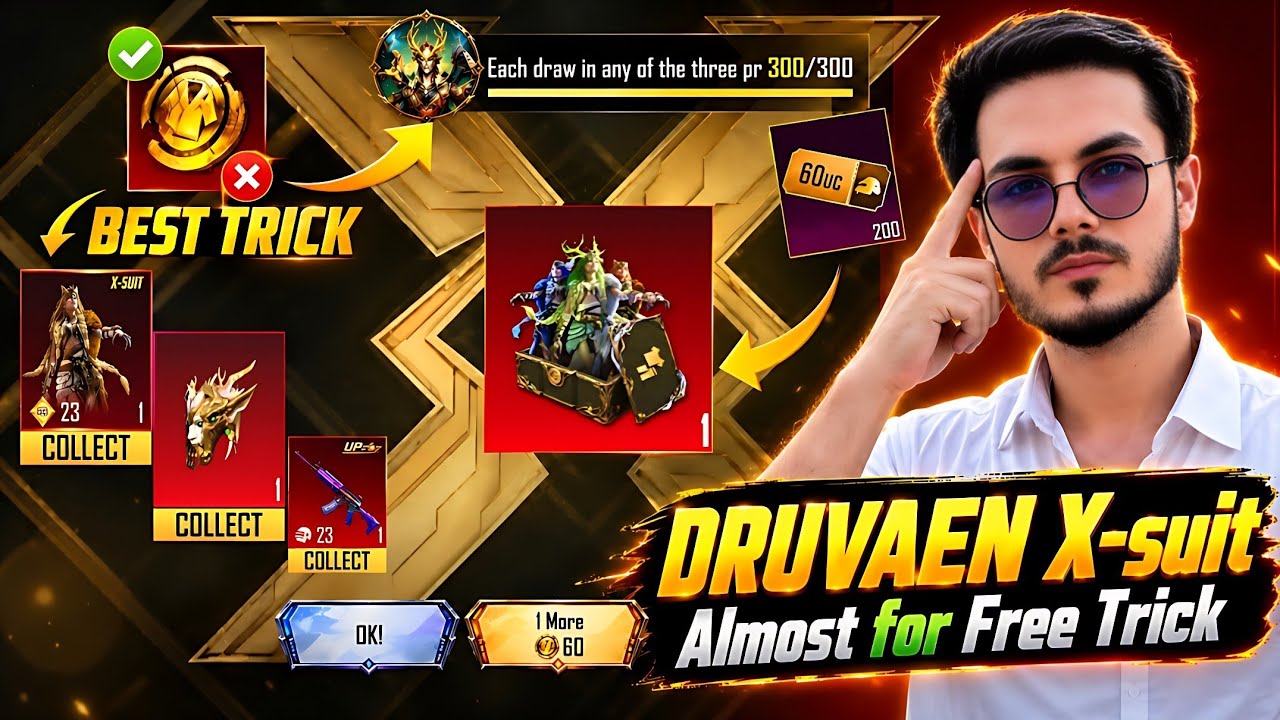 Get Guaranteed DRUVAEN X-Suit & Upgraded UMP45 | Got Old 2 X-Suit Crate Opening & Best Trick | PUBGM