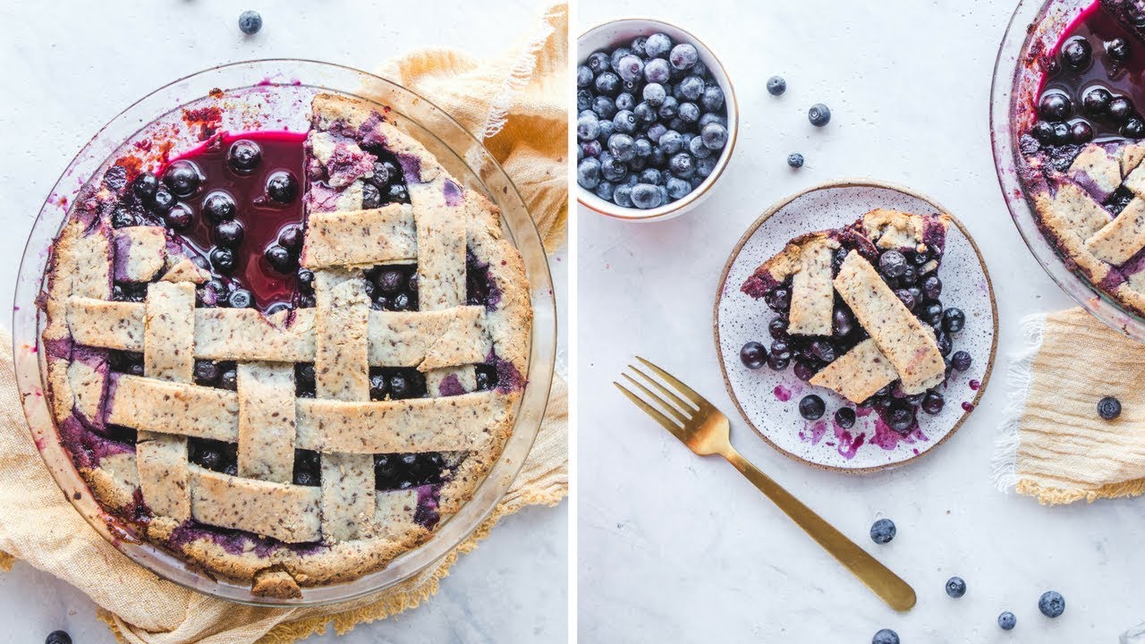 Vegan Blueberry Pie // Easy, GF, & Refined Sugar Free!