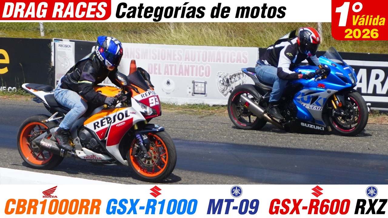 DRAG RACES 🔥 Categorías de motos, 1° Válida de Piques 1/4 de Milla Barranquilla 2026