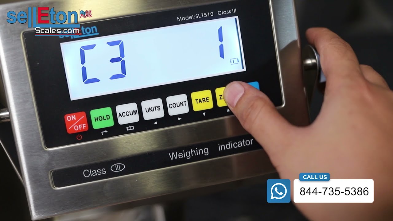 SL-7510-SS-C calibration for whole numbers presented by sellEton scales