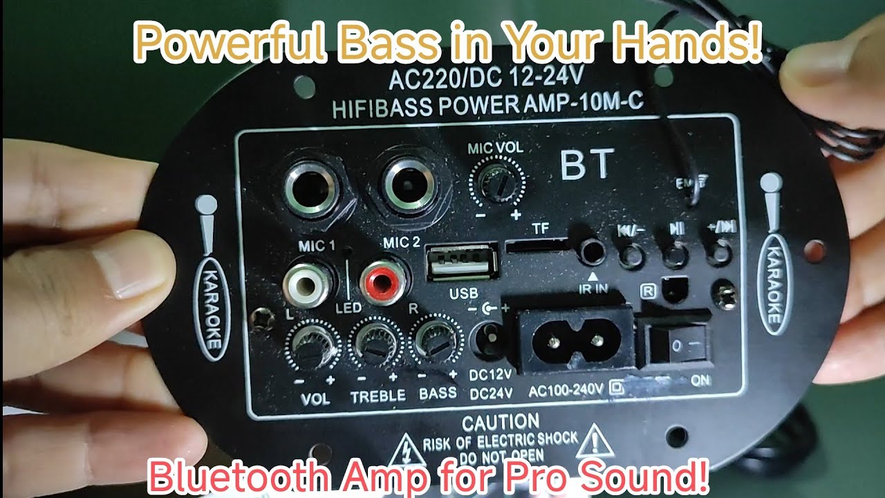 AMP-10M-C Bluetooth Amplifier | Powerful HIFI BASS POWER  Amp for Audio Lovers!
