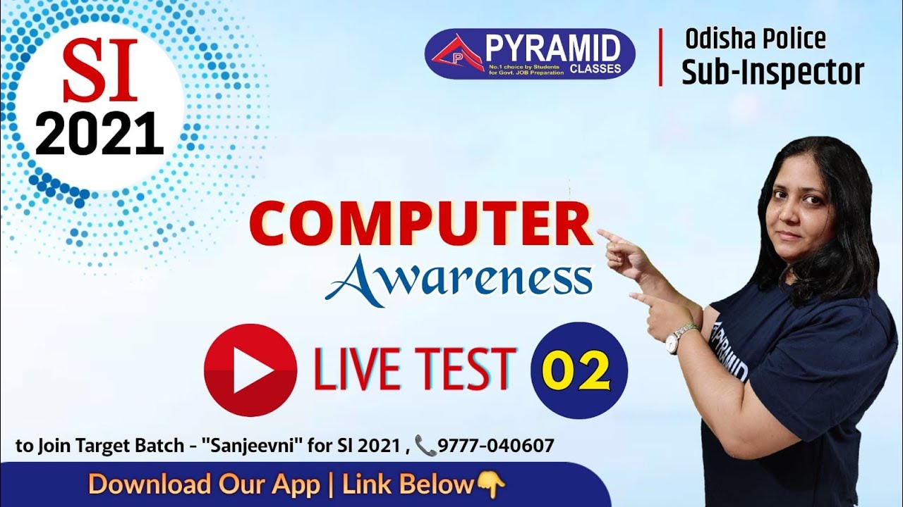 Computer awareness | Odisha Police SI | SI 2021 Computer  classes  |  OPRB  | Pyramid Classes SI