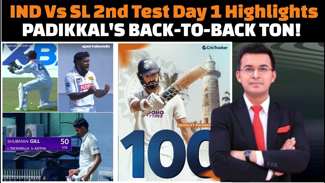India vs Sri Lanka 2nd Test Day 1 complete highlights today 2026.