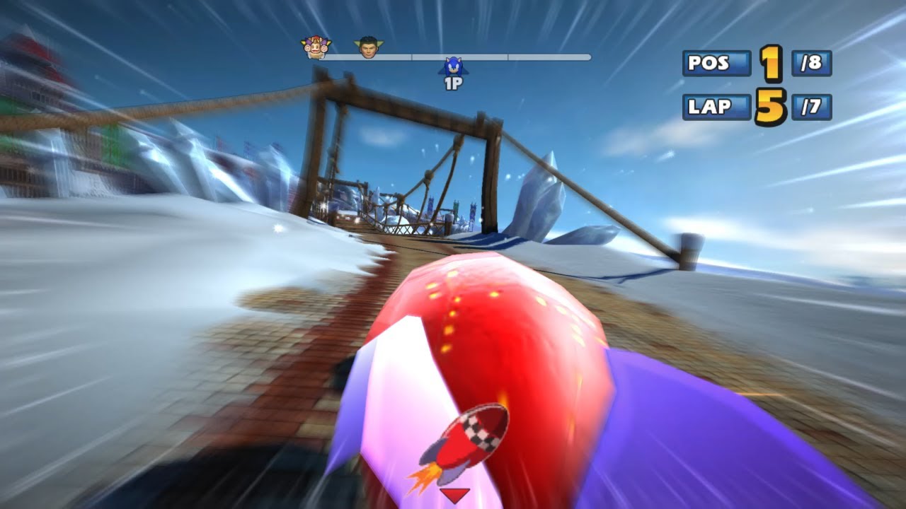 SONIC Rampart Road 7 Laps Expert. Sonic & SEGA All Stars Racing. PC 2021!