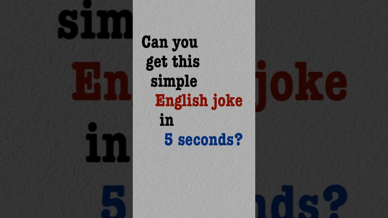 Think in English Fast! 🌱 The 5-Second Joke Challenge #LearnEnglish #EnglishJokes #EnglishIdioms