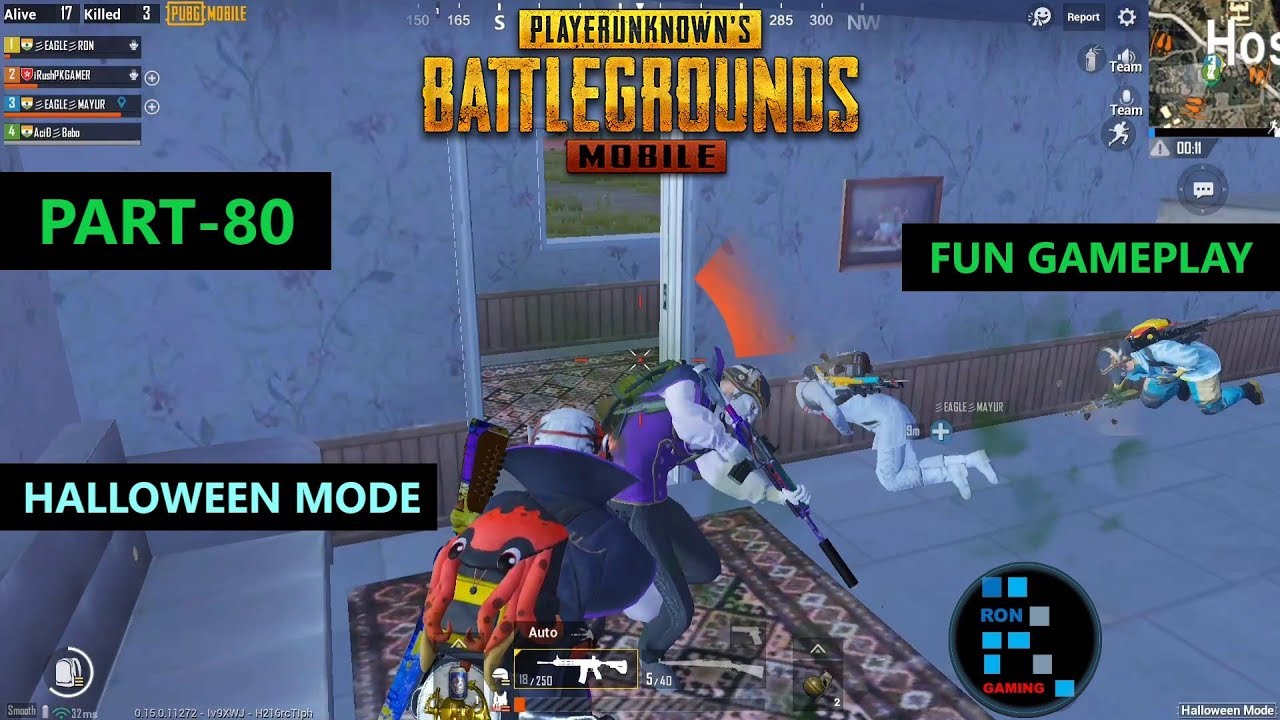 PUBG MOBILE | AMAZING 24 KILLS WITH SQUAD IN HALLOWEEN MODE CHICKEN DINNER