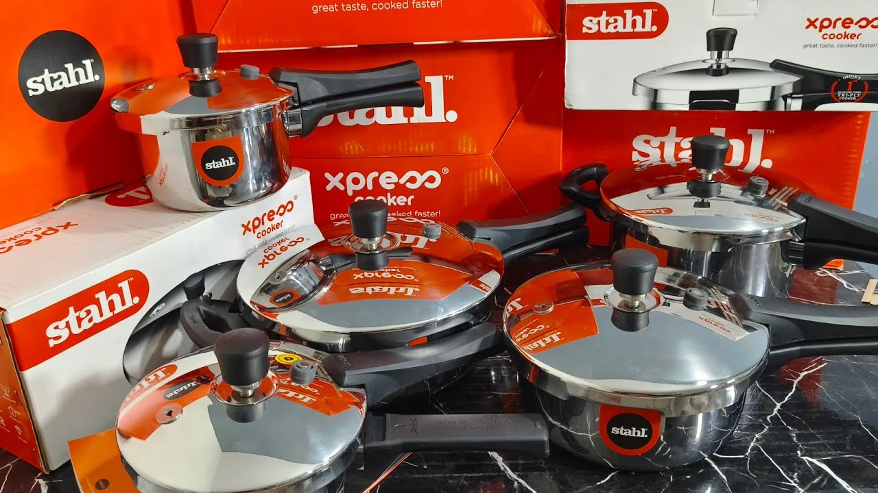 Stahl Stainless steel Triply pressure cooker 1Ltr,1.5Ltr,2.5Ltr,3Ltr 3.5Ltr Unboxing & review#cooker