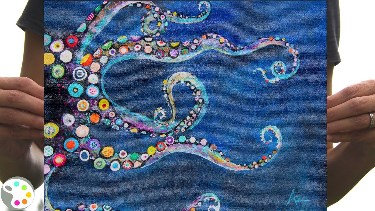 Acrylic Painting Tutorial - How to Paint an Octopus