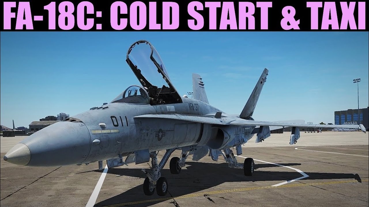 FA-18C Hornet: быстрый холодный запуск, выравнивание и руление | DCS WORLD
