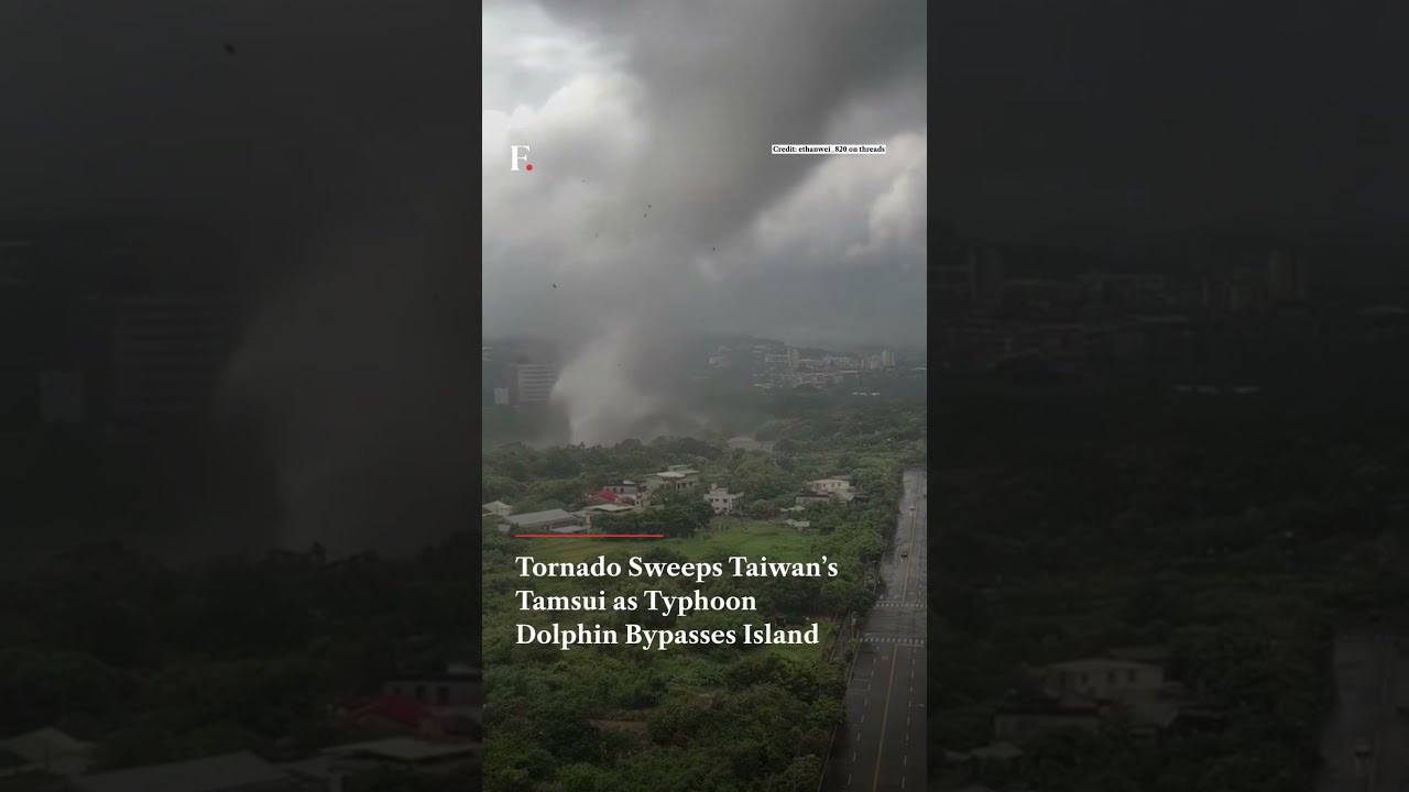 Huge Tornado Rips Through Taiwan&rsquo;s North Coast As Typhoon Dolphin Passes  | Firstpost News | N18G