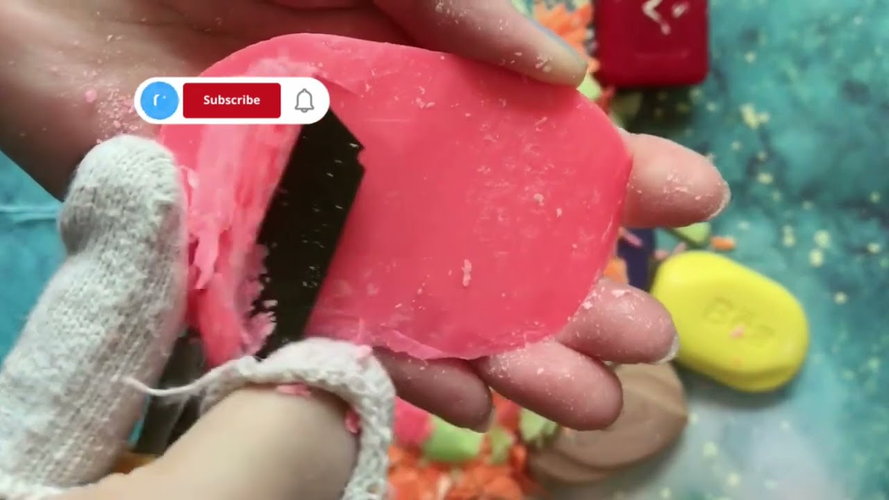 soap cutting video|Stress relief soap ASMR 🧼💗Satisfying soap slice.full relaxation.@Tiniwiniwonder 