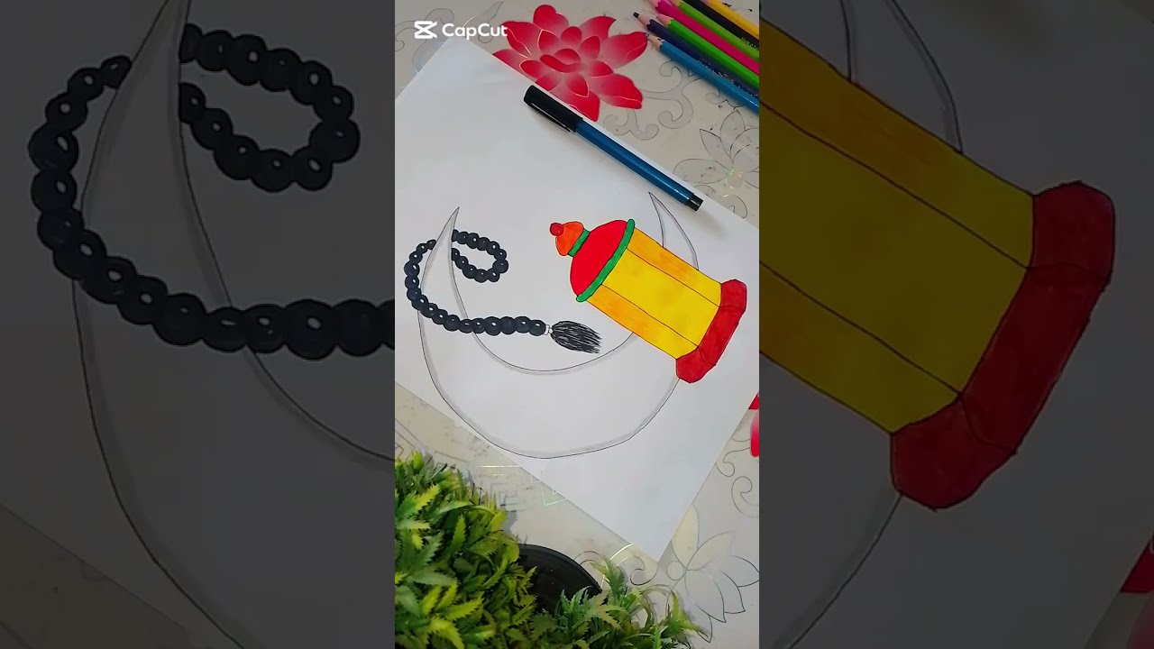 Ramadan Kareem Drawing || Easy Drawing Step by Step || Islamic drawing 