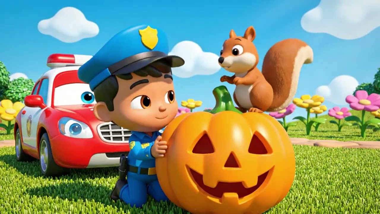 Police Car Song for Children | The Wheels on the Police Car