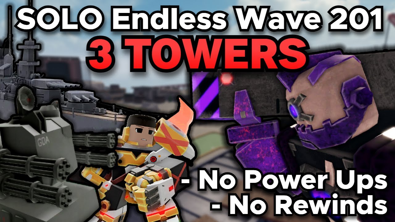 TDX 3 TOWER SOLO Endless Wave 200 Victory (No Power Ups, No Rewinds)[Nerfed XWM & Golden Mine Layer]