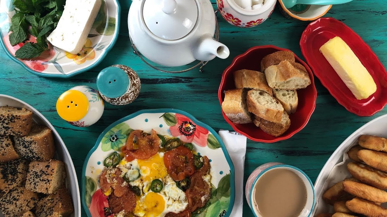 Afghan Breakfast Recipes|چای صبح(تخم و بادنجان رومی, روت, خجور, پنیر, شیر چای)