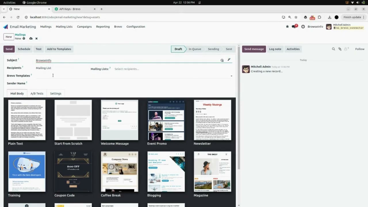 How to Connect Brevo in Odoo | Brevo Odoo Connector | Brevo Odoo Integration