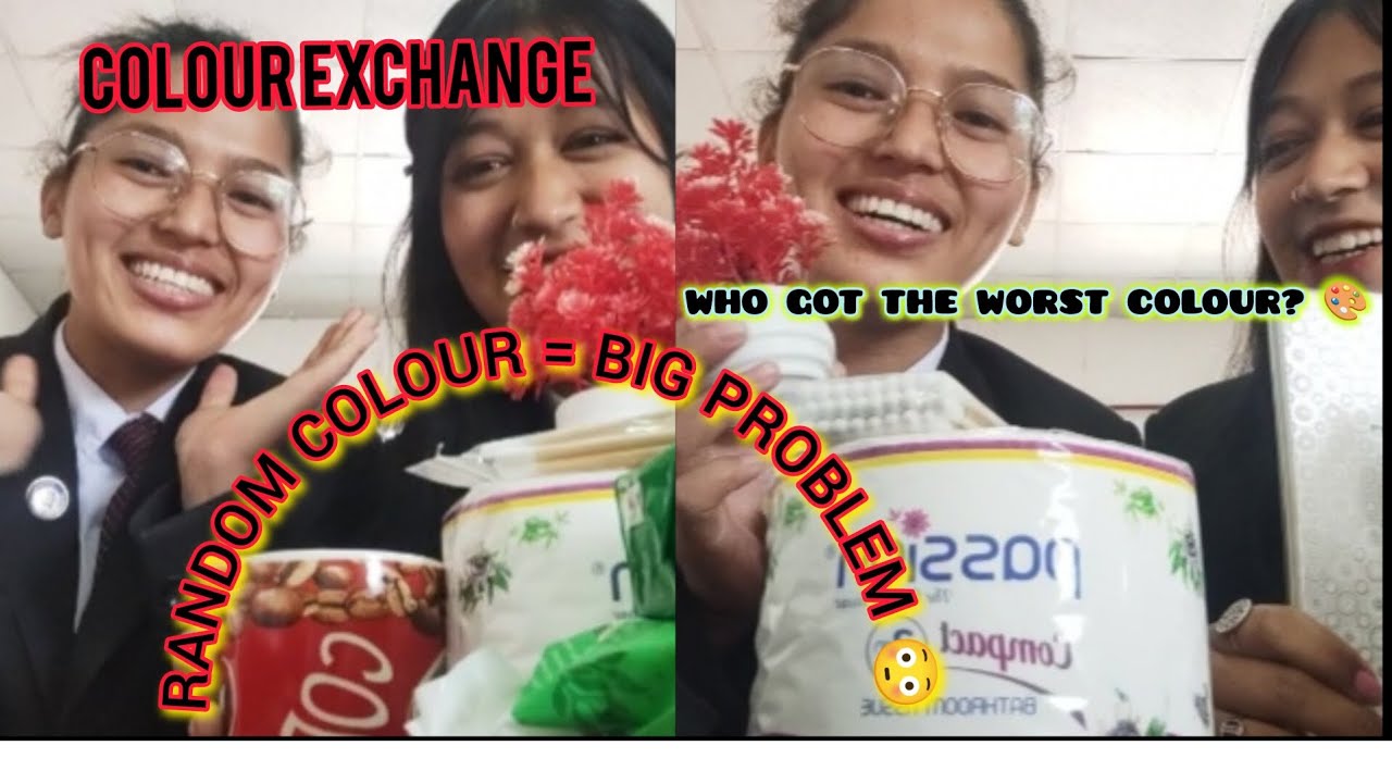 Colour Exchange Game with My  Friend 😱🎨 |#trending #minivlog #colourexchangegame #nepallawcampus 