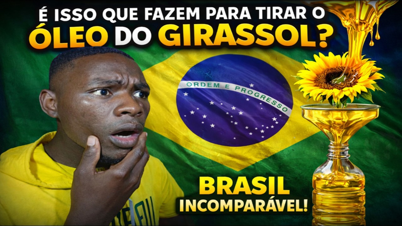 🤯FIQUEI CHOCADO! É Assim que no BRASIL 🇧🇷 Extraem Óleo do Girassol 🌻? | REAÇÃO