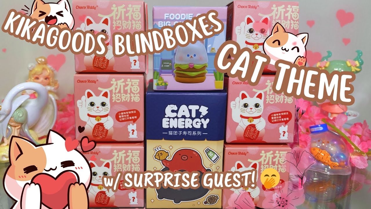 KIKAGOODS BLINDBOXES (CAT THEME) ➕ SURPRISE GUES || CHOCOTEDDY, CAT ENERGY, FOODIE CAT