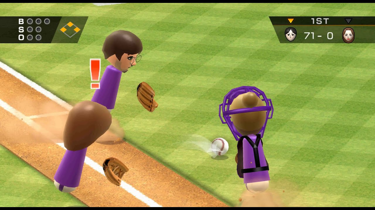 [TAS] Bunting in Wii Sports baseball for 99 points