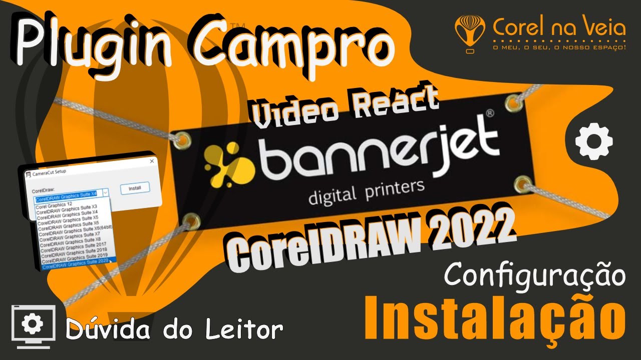 Como Instalar o Plug In da Plotter de Recorte Bannercut ou Campro no CorelDRAW 2022 React