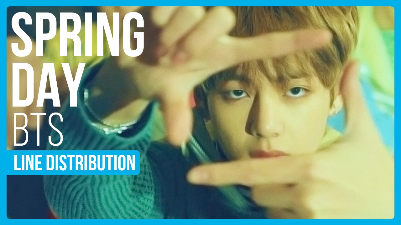 BTS - Spring Day (봄날) Line Distribution (Color Coded)
