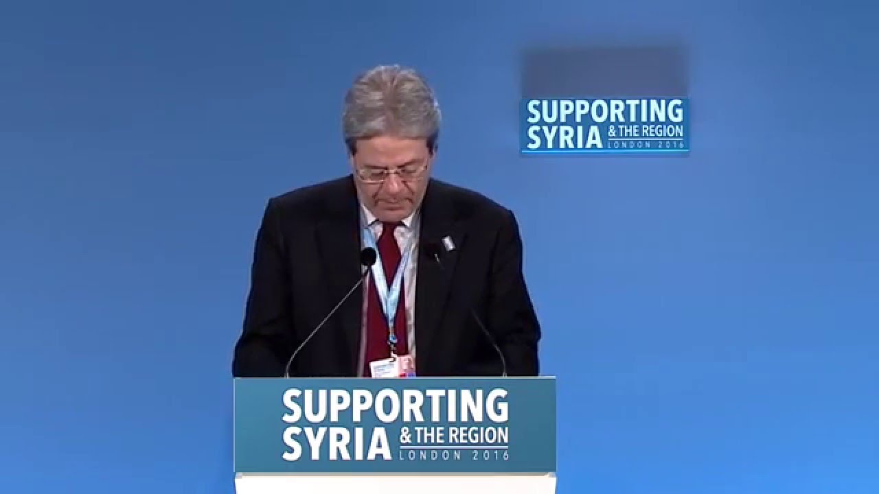 Mr Paolo Gentiloni, Minister for Foreign Affairs, Italy, speaking at Supporting Syria & the Region