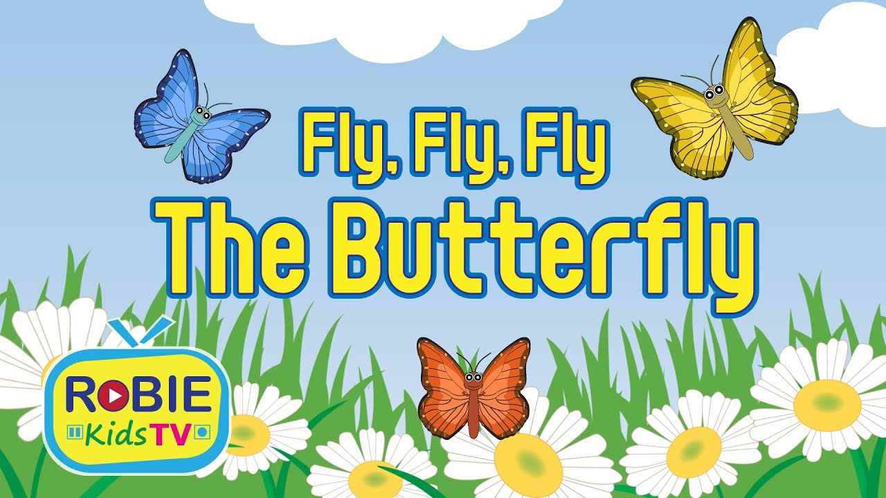 Fly, Fly, Fly the Butterfly | Animated Nursery Rhymes Kids Songs