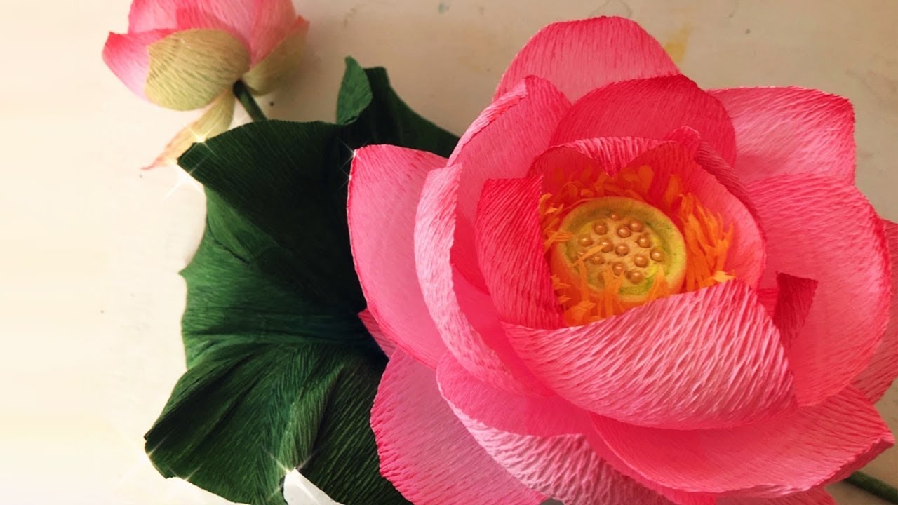 Let's make beautiful flower Lutos / Paper Flower / Lutos / Hand made flower
