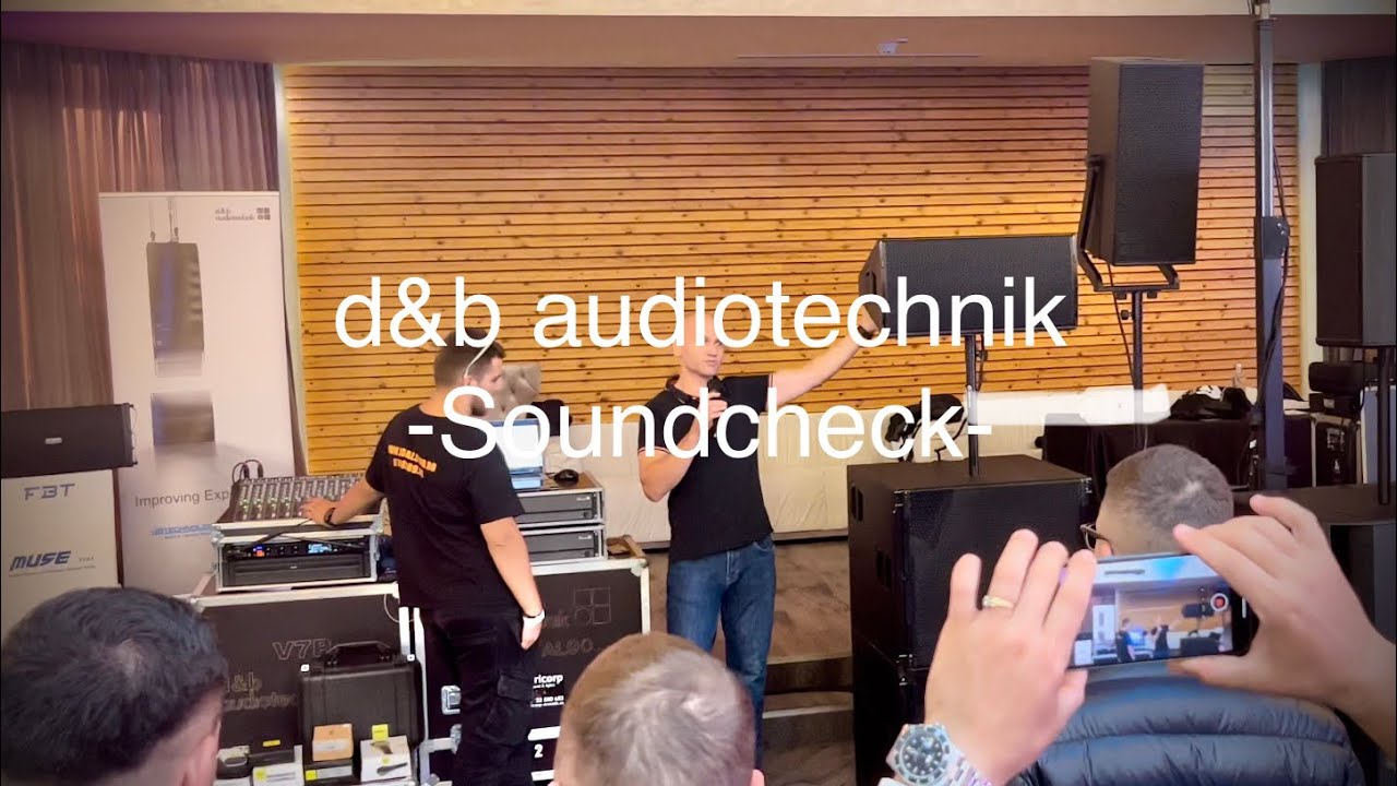 d&b audiotechnik AL90 vs V7P (plus V-SUB) - Soundcheck (indoor demo @DoiZece Event)