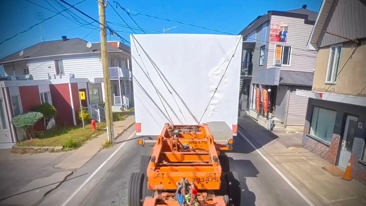 Hauling a 2000KW Generator through St Lin Quebec
