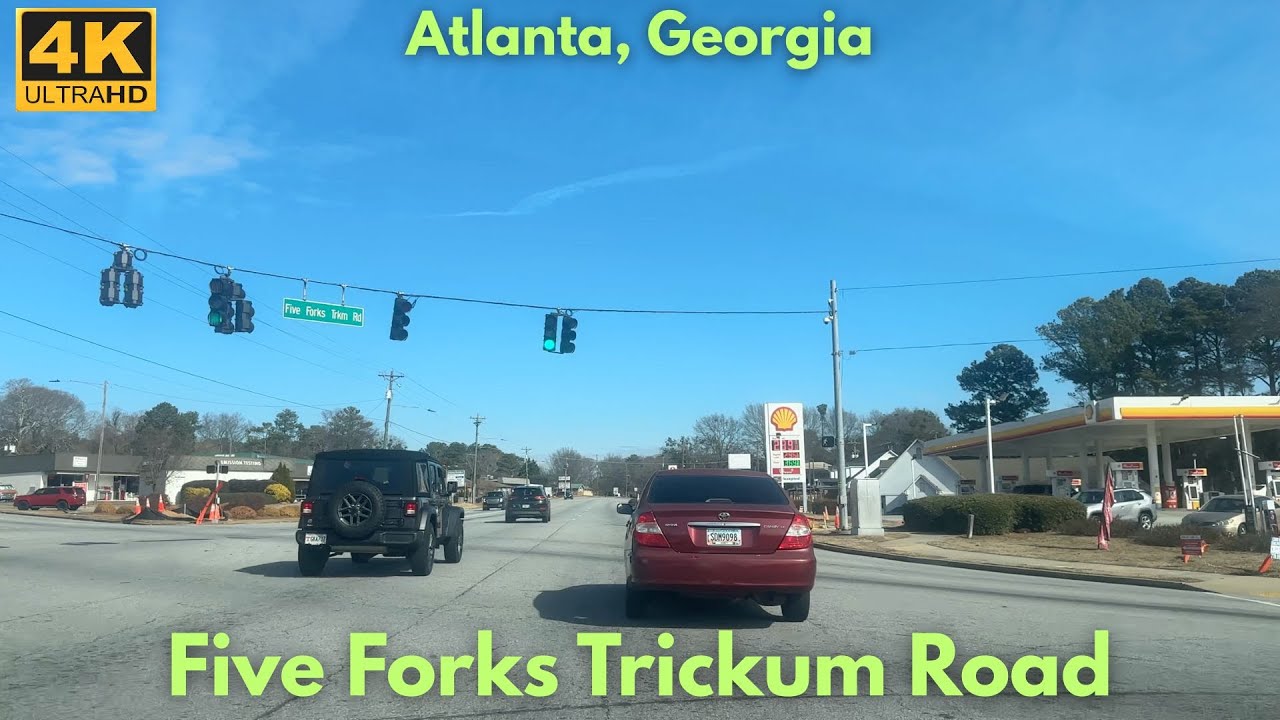 Stone Mountain, GA to Lawrenceville, GA - Five Forks Trickum Road [4K]