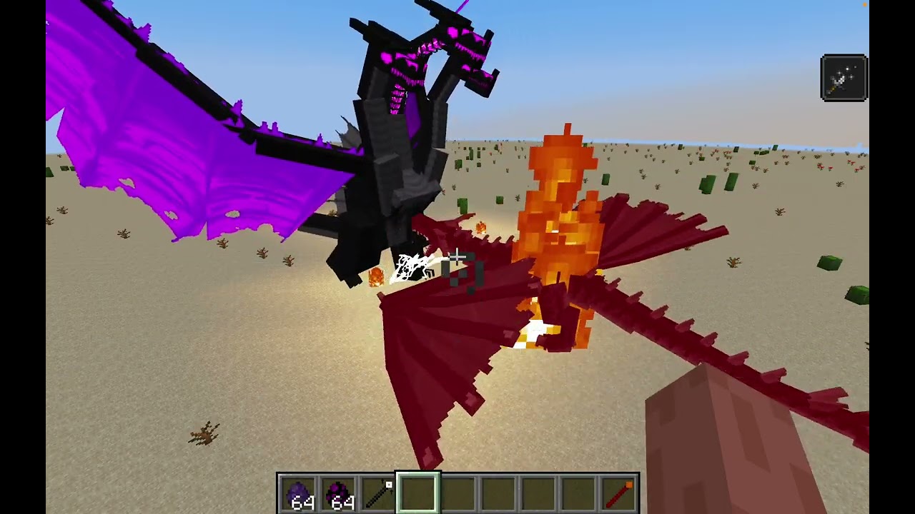 Emperor dreadorah(kaiju calamity) vs other 3 dragons (Minecraft java edition mob battle)