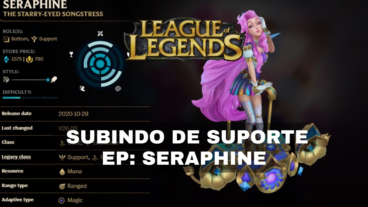 League of legends Subindo de Suporte Seraphine (Tiltei nessa partida)