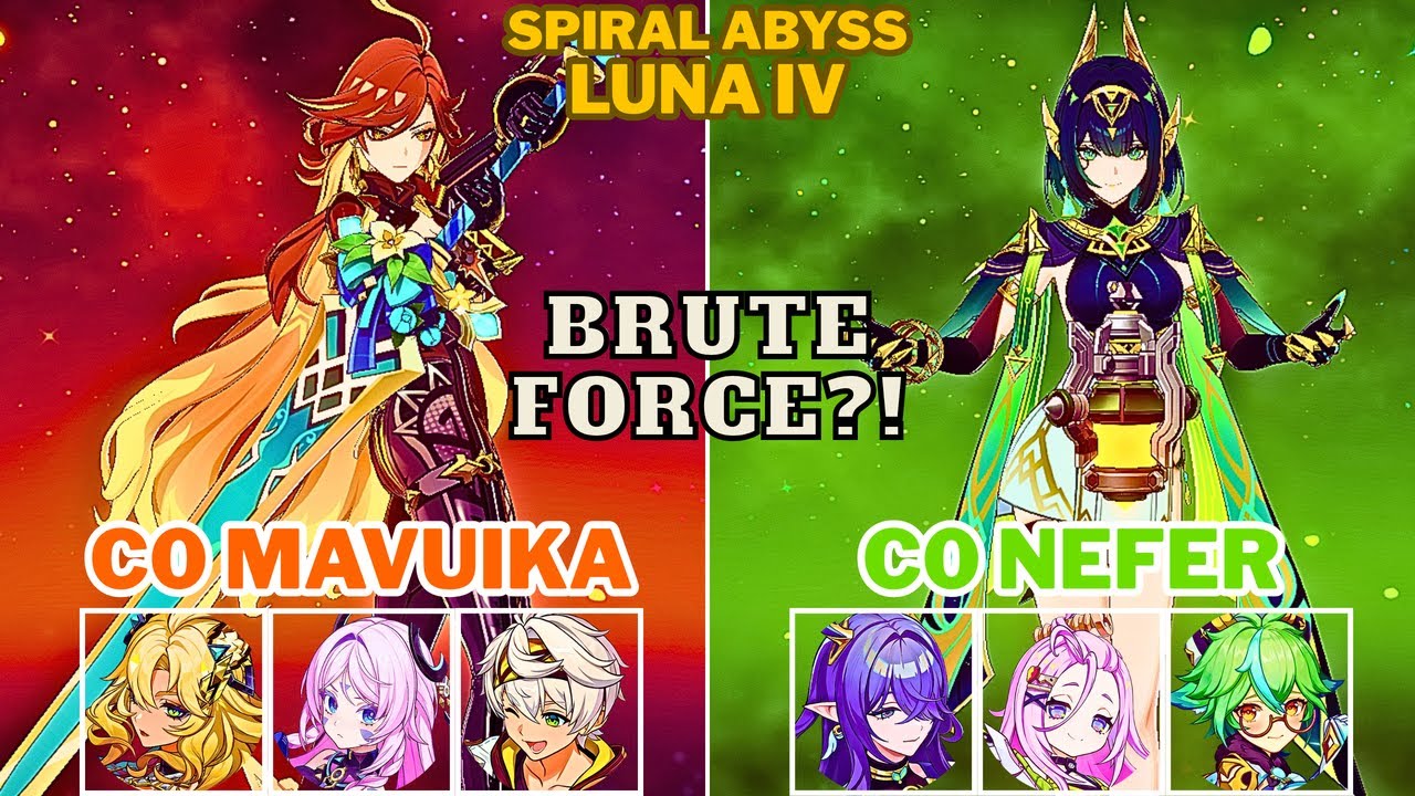 【Spiral Abyss 6.3b】BRUTE-FORCING! C0 Mavuika Melt & C0 Nefer Lunar-Bloom (NO Geo)