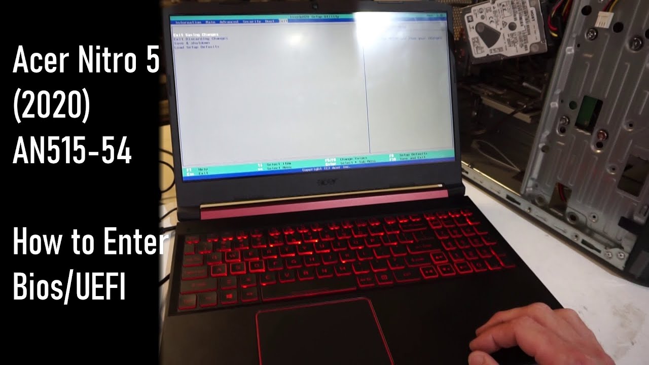 Acer Nitro 5 2020 AN515-54 How to Enter the Bios