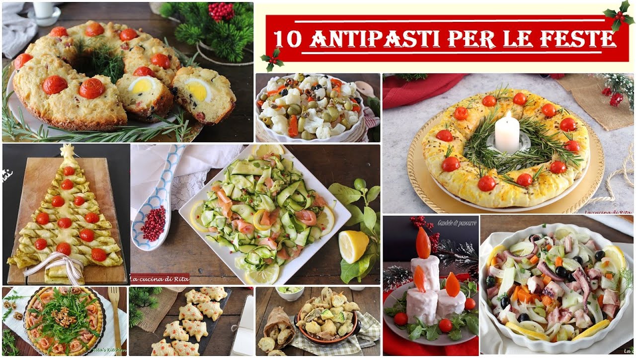 🎄10 ANTIPASTI PER LE FESTE 2023, antipasti per la Vigilia e antipasti per Natale- La cucina di Rita