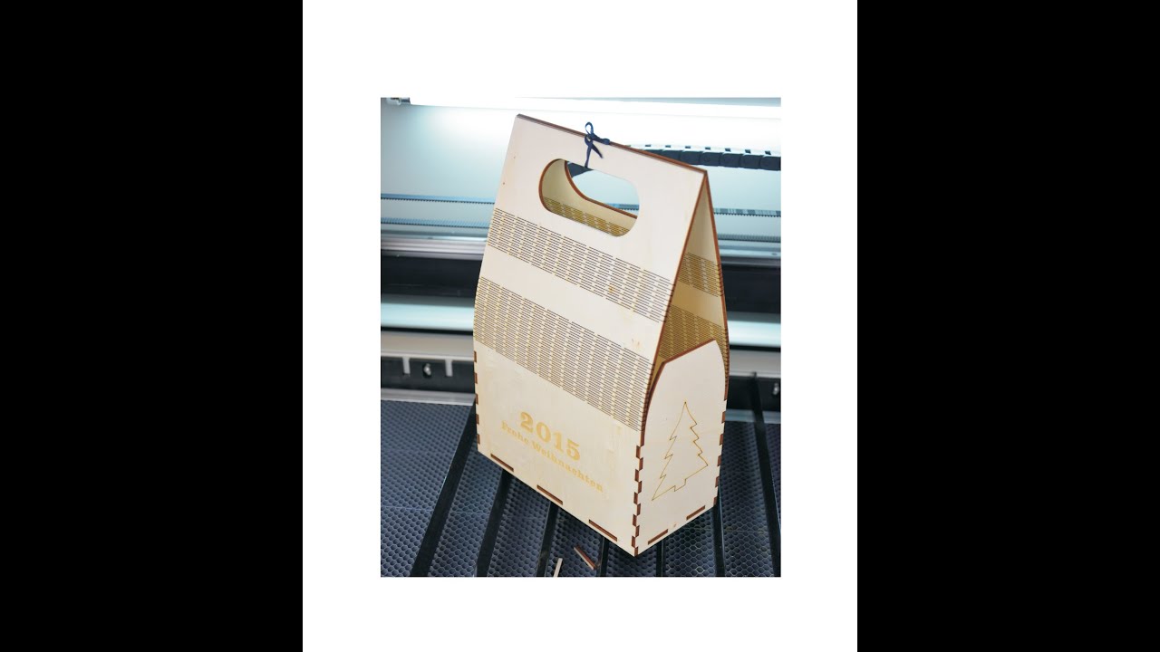 4mm Sperrholz - Geschenktasche - Lasergravur & Laserschneidemaschine - Co2 Laser