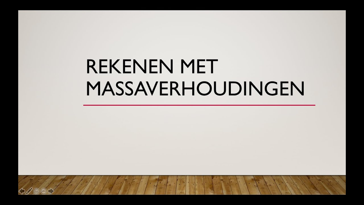 Rekenen aan reacties met massaverhoudingen