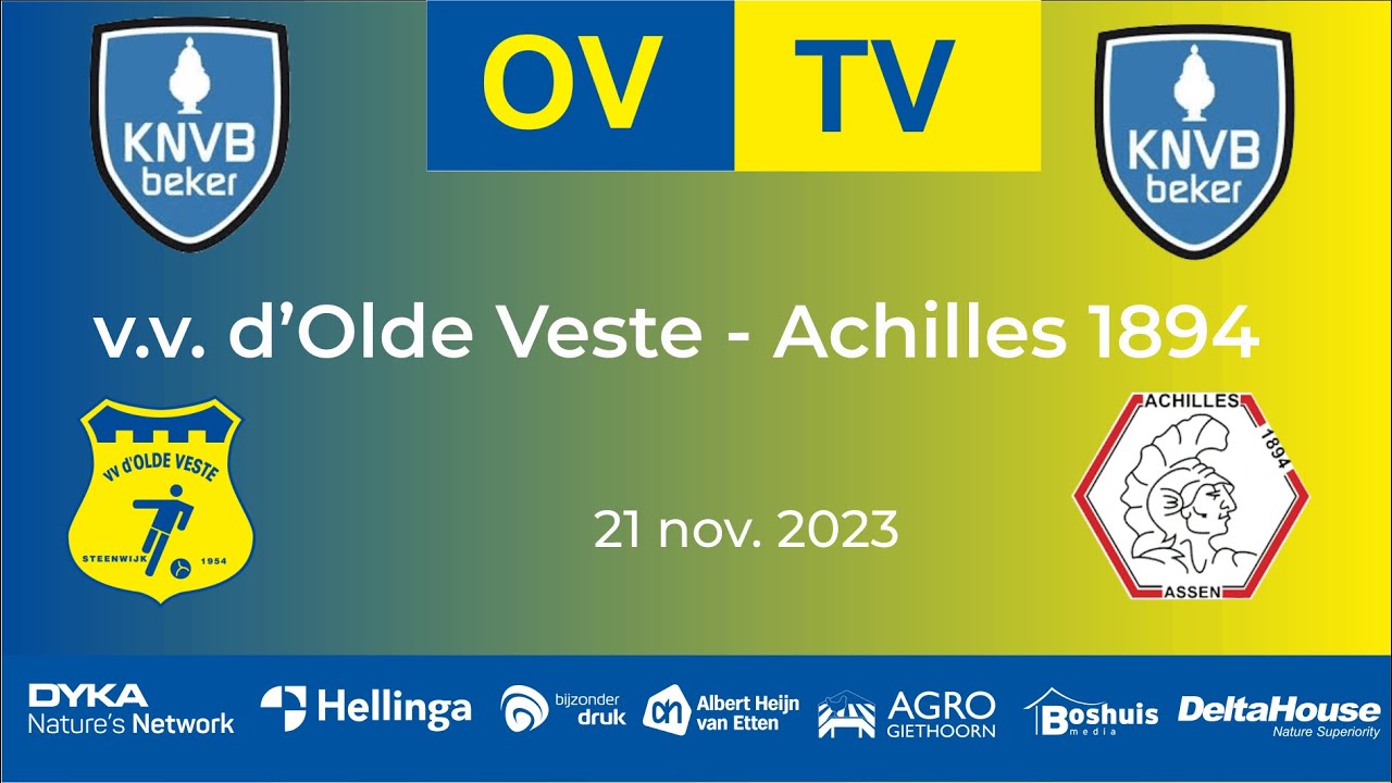 v.v. d'Olde Veste -  Achilles 1894 BEKER 21- 11- 2023