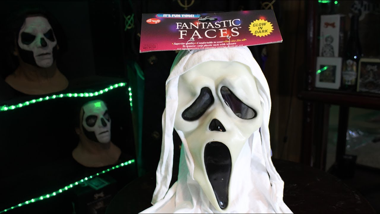 TAGGED WHITE SHROUD FANTASTIC FACES SCREAM MASK
