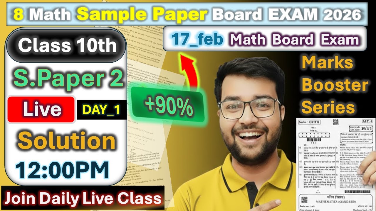 Live Math Board Class 10th S.paper_2 Day_1