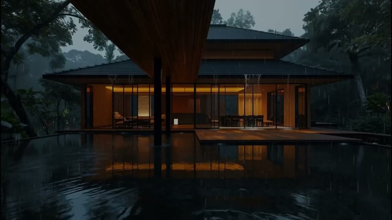 Let the Forest heavy Rain Help You Sleep 😴 Stress Relief & Deep Rest