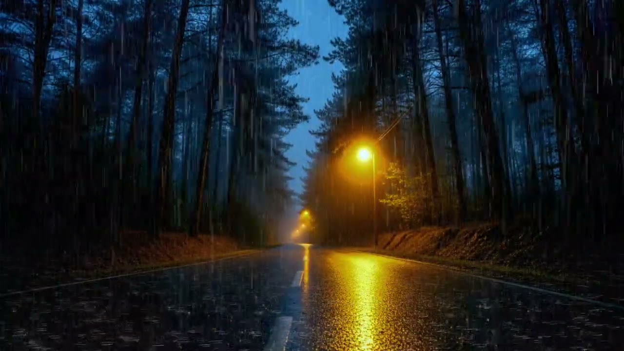 Gentle Midnight Rain Outside the House 🌙🌧️ 1 Hour Deep Sleep ASMR Ambience