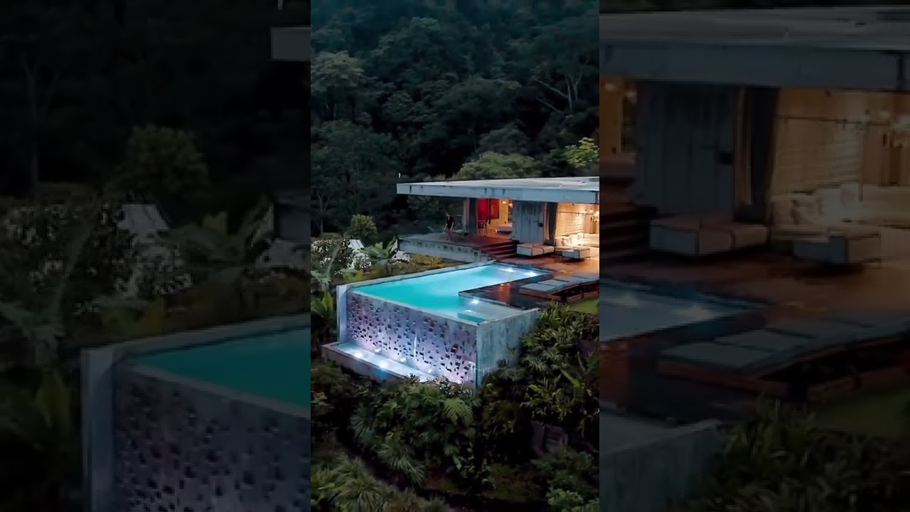 design rumah vila modern di atas bukit yang keren banget