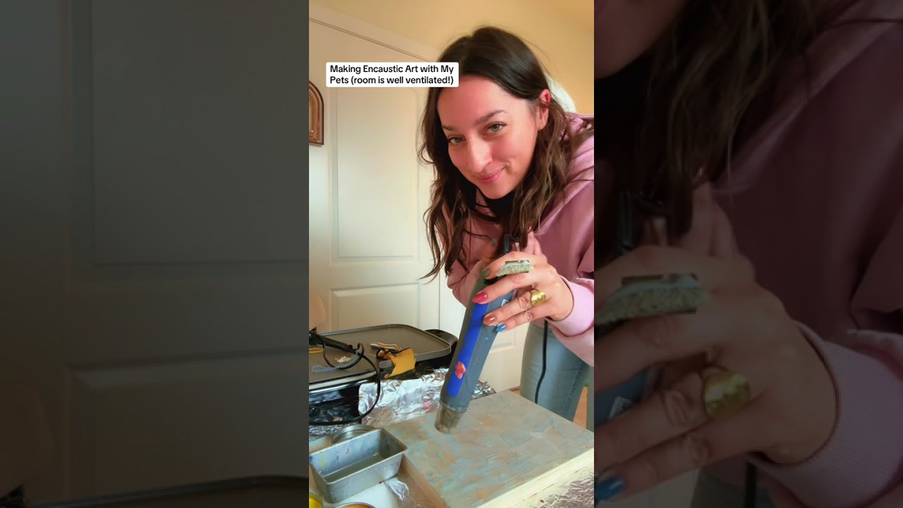 Making Encaustic Art with My Pets