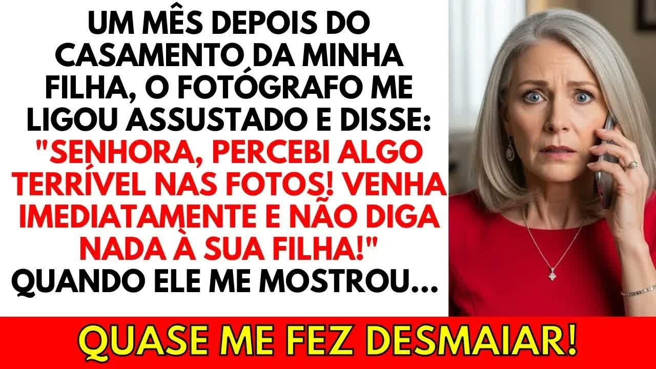 O fotógrafo do casamento da minha filha me ligou assustado： ＂Tem algo terrível nas fotos, veja!＂