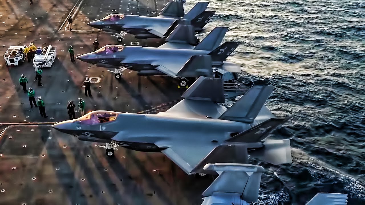 USN F-35C Lightning II Takeoff From Aircraft Carrier (2020)
