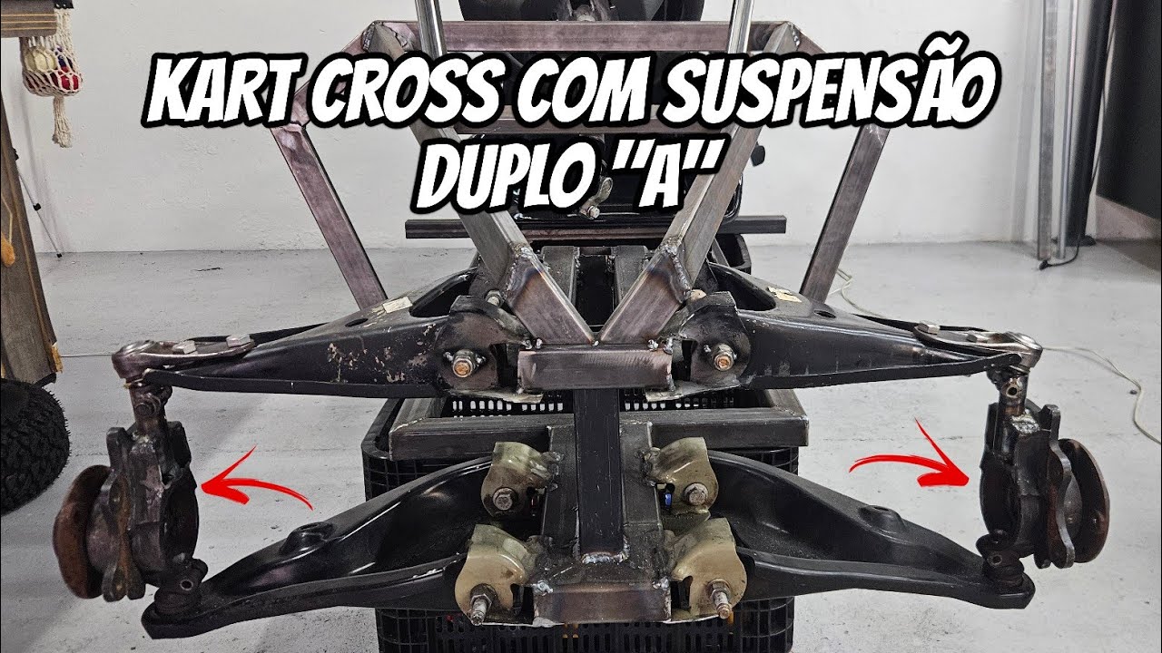 SUSPENSÃO DUPLO 'A' DIANTEIRA INDESTRUTÍVEL PARA KART CROSS.