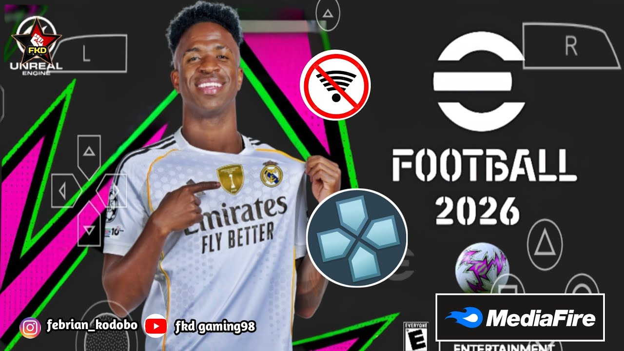 PES 2026 efootball PPSSPP Camera PS5 Full Update Season New Player & Best Graphics HD!! 